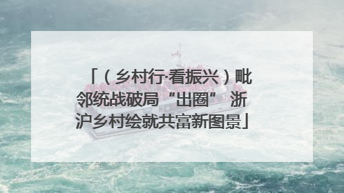 （乡村行·看振兴）毗邻统战破局“出圈” 浙沪乡村绘就共富新图景